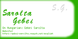 sarolta gebei business card